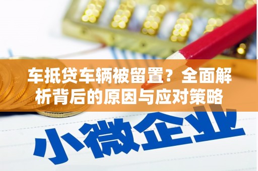 温岭车抵贷车辆被留置？全面解析背后的原因与应对策略